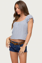 Rhory Pinstripe Babydoll Top