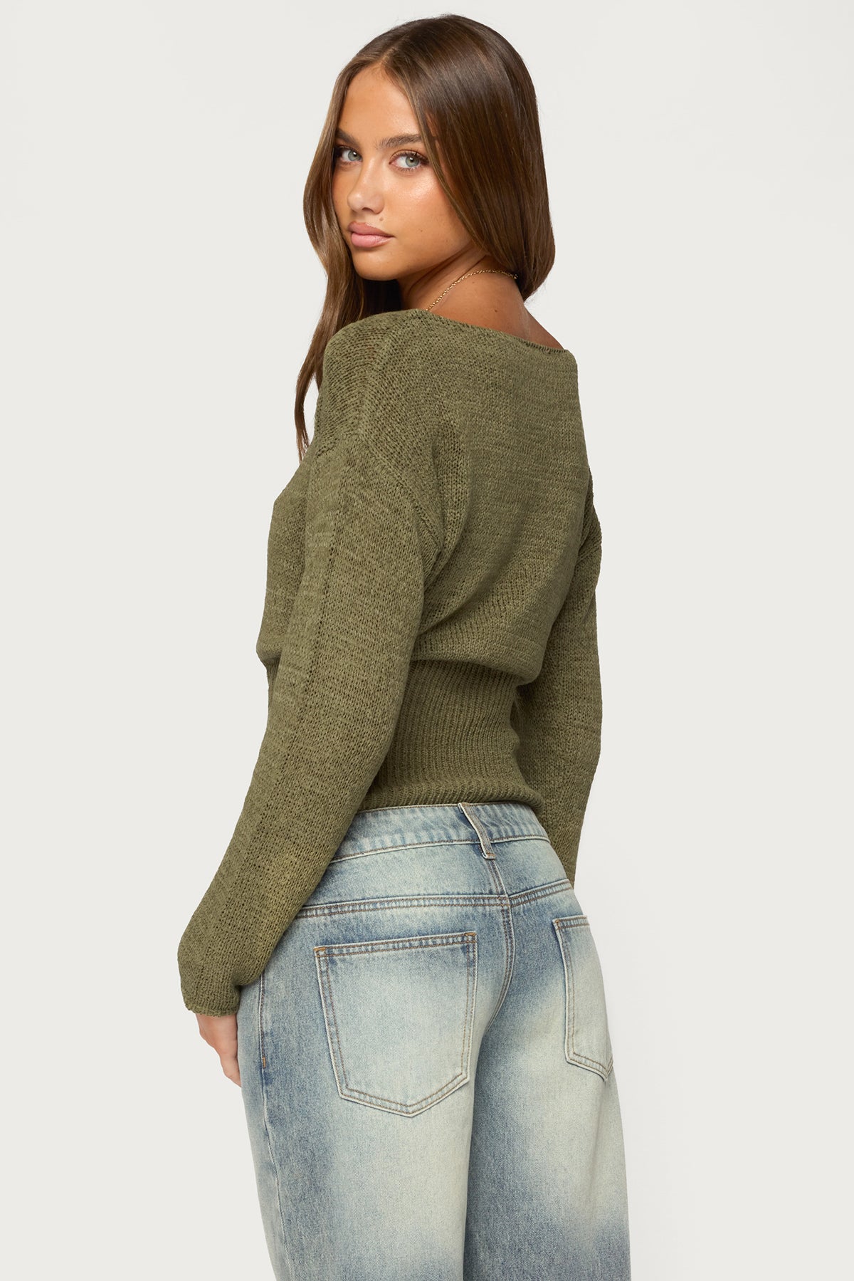 Tezi Boat Neck Light Knit Top
