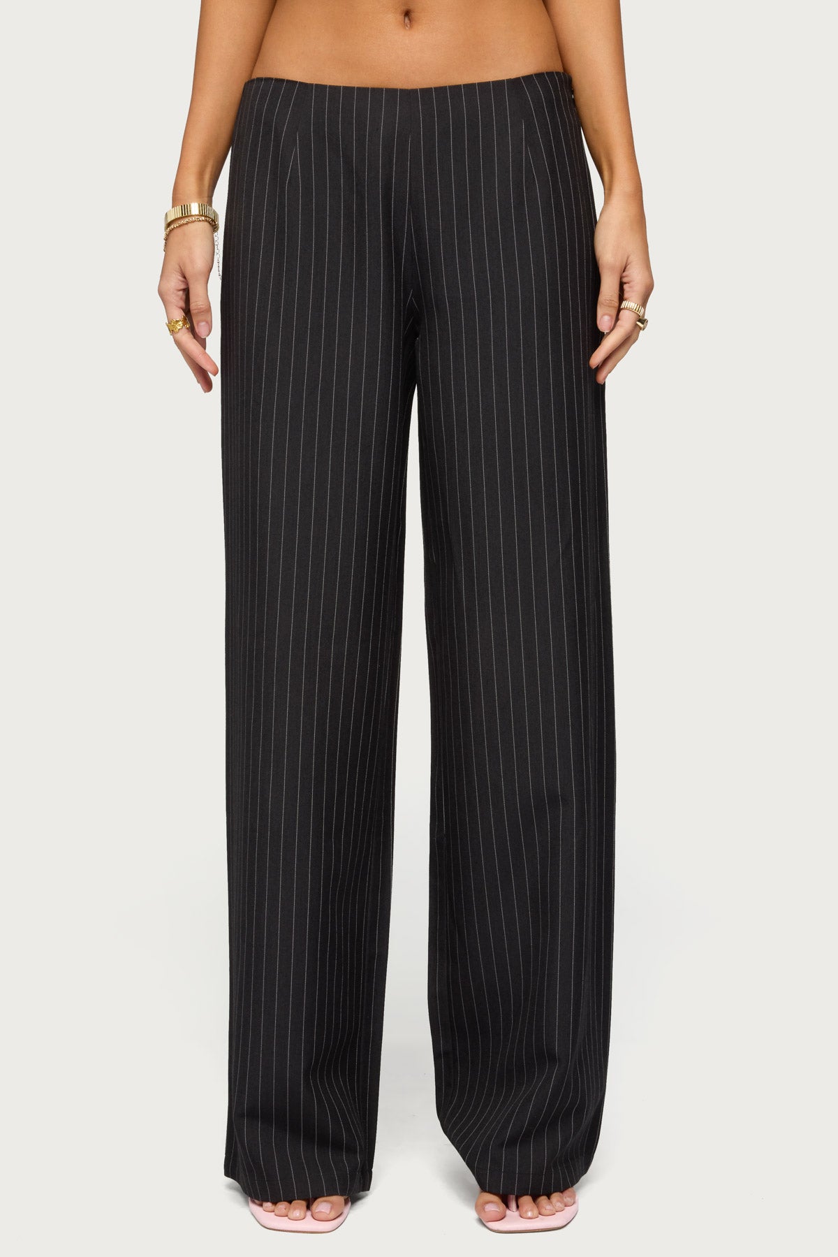 Kerie Pinstripe Low Rise Pants