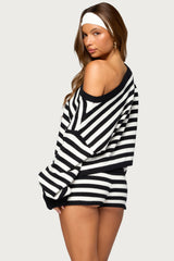 Saphi Striped Oversized Knit Sweater