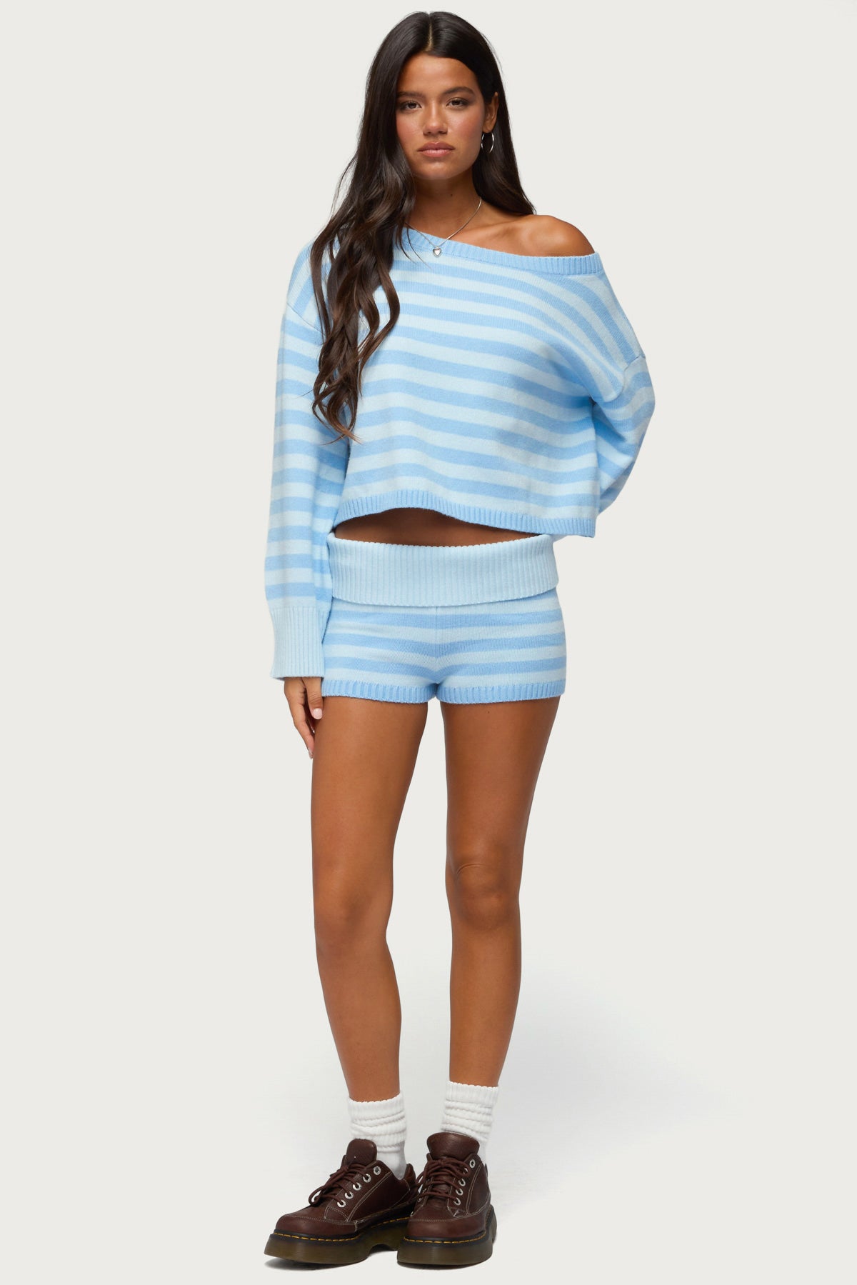 Saphi Striped Oversized Knit Sweater