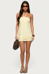 Lugenia Draped Halter Mini Dress