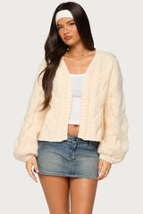Braiden Chunky Cable Knit Cardigan