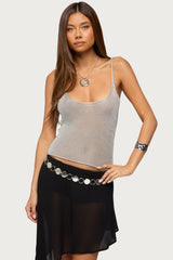 Meena Shiny Knit Tank Top