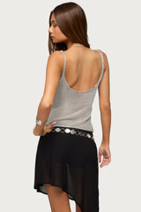 Meena Shiny Knit Tank Top