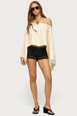 Sharla Off Shoulder Poncho Sweater