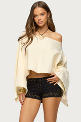 Sharla Off Shoulder Poncho Sweater