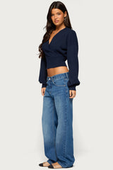 Lillia V Neck Wrap Sweater