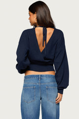 Lillia V Neck Wrap Sweater