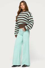 Penelope Fuzzy Striped Sweater