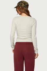 Doron V Neck Long Sleeve Top