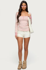 Jaida Striped Henley Top