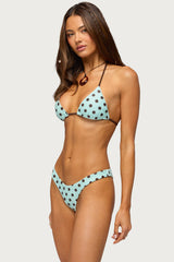 Melanie Polka Dot Triangle Bikini Top