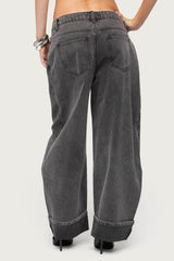 Petite Kella Low Rise Baggy Jeans