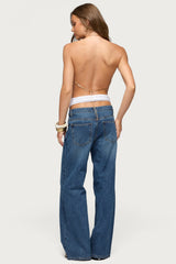 Damarey Chain Backless Halter Top