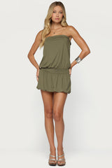 Layton Studded Strapless Bubble Mini Dress