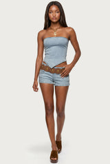 Zaida Stretchy Denim Micro Shorts
