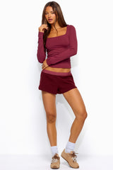 Noemi Stripey Foldover Shorts