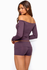 Tezia Off Shoulder Long Sleeve Top