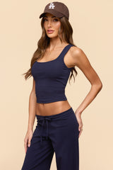 Linda Ribbed Scoop Neck Tank Top