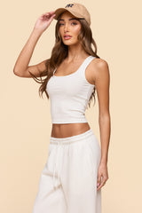 Linda Ribbed Scoop Neck Tank Top