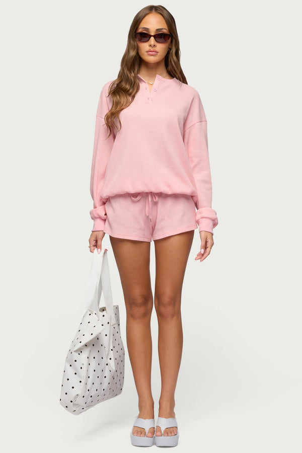 Baila Waffle Henley Top