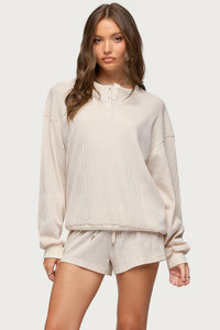 Baila Waffle Henley Top