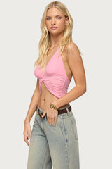 Alani Twisted Cropped Halter Top