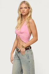 Alani Twisted Cropped Halter Top