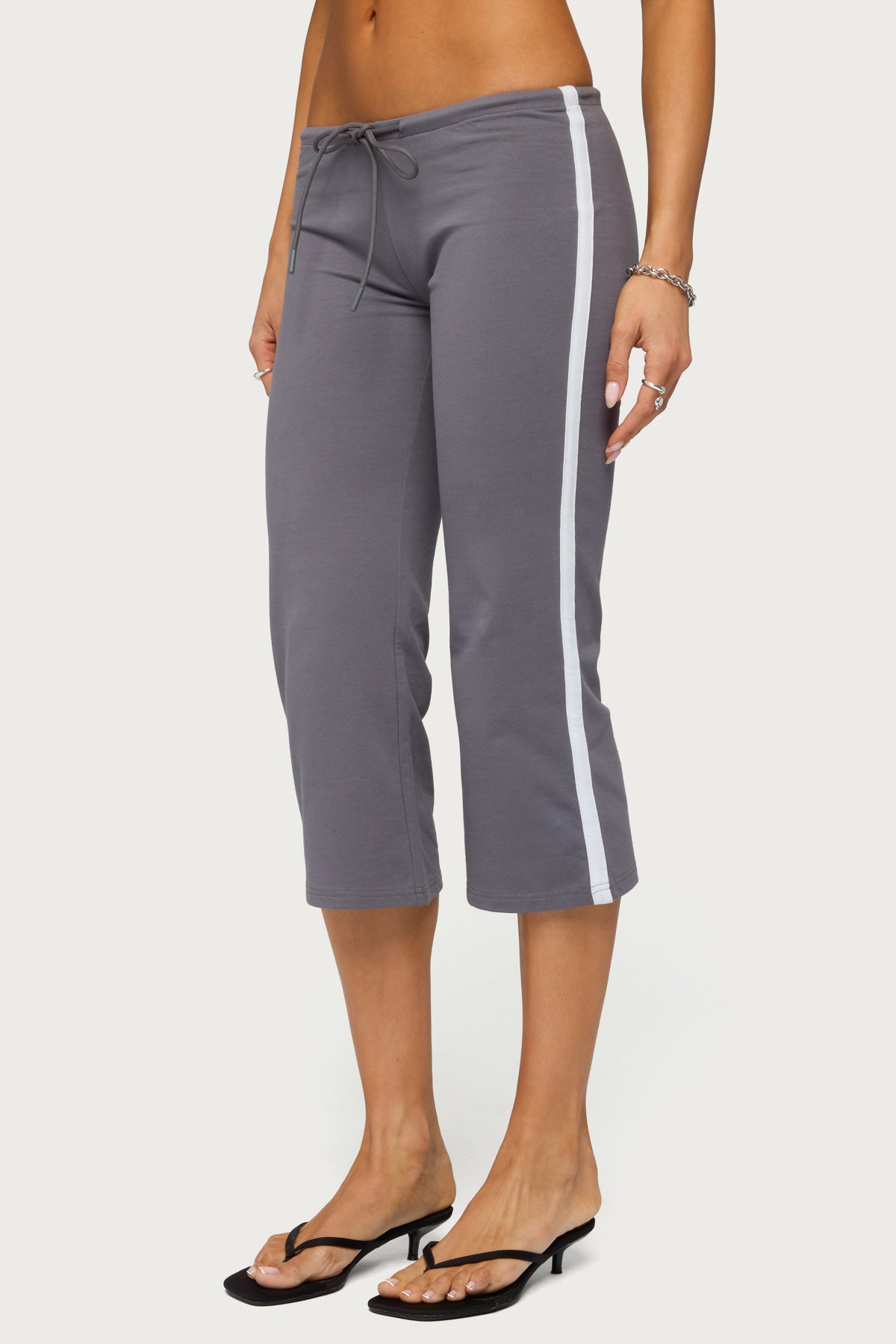 Milene Contrast Terry Capri Pants
