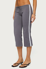 Milene Contrast Terry Capri Pants