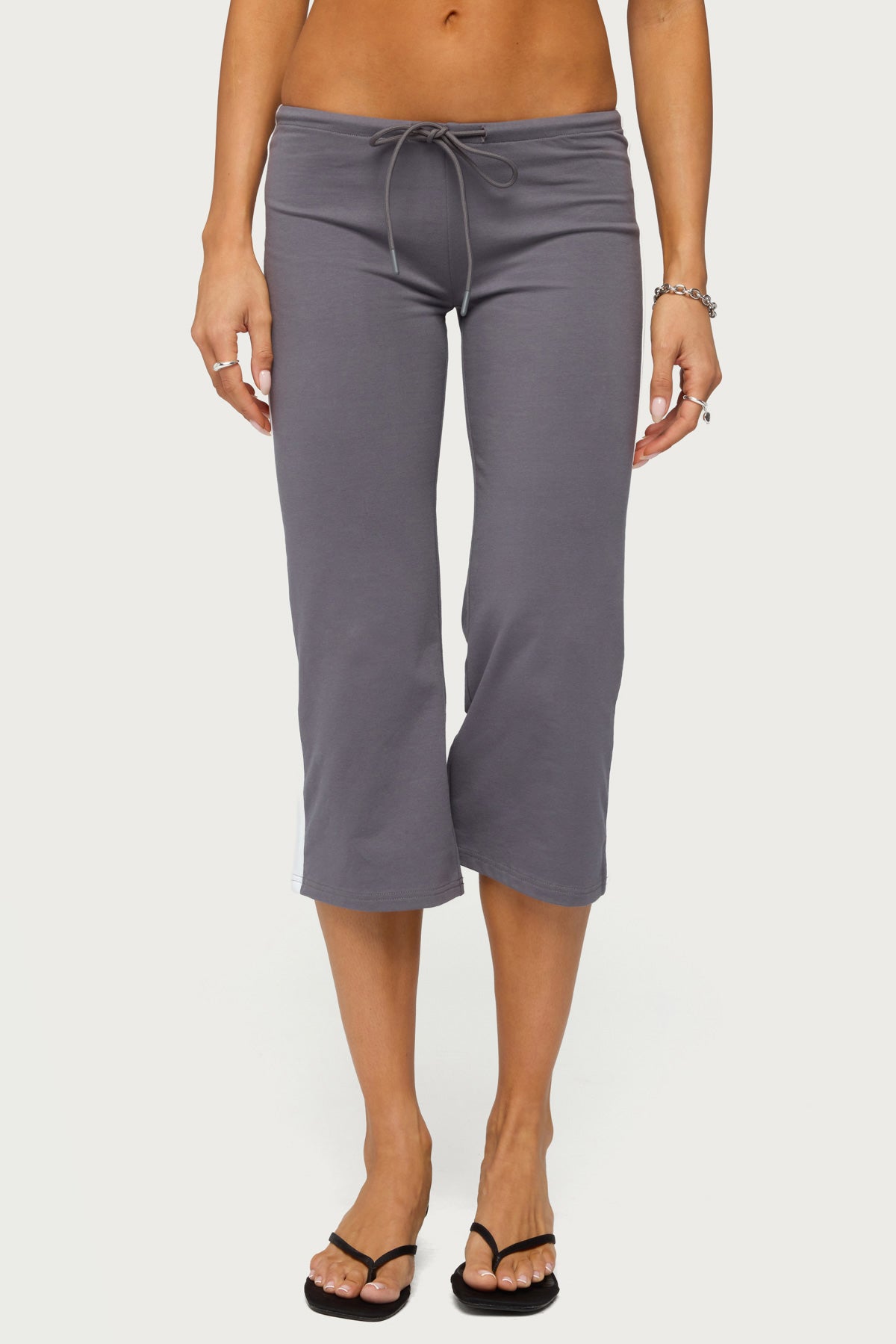 Milene Contrast Terry Capri Pants