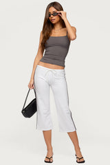 Milene Contrast Terry Capri Pants