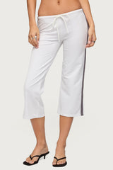 Milene Contrast Terry Capri Pants