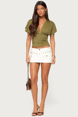 Deliya Studded Cargo Skort