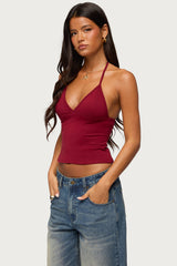 Noriah V Neck Halter Top