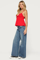 Belen Lacey Babydoll Top