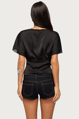 Ihara Lacey Cinched Waist Top