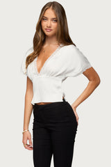Ihara Lacey Cinched Waist Top