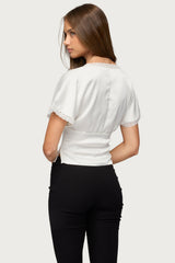 Ihara Lacey Cinched Waist Top