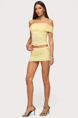 Raquela Twist Ruched Mini Skirt