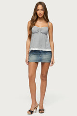 Jorja Lacey Babydoll Henley Top