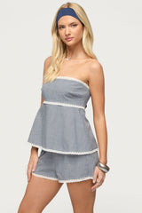 Ellie Lacey Ginghman Strapless Top