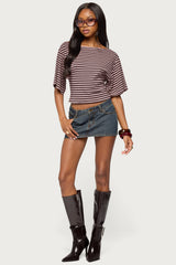 Jadan Striped Off Shoulder Top