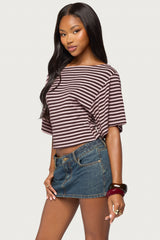 Jadan Striped Off Shoulder Top