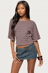 Jadan Striped Off Shoulder Top