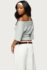 Jadan Striped Off Shoulder Top