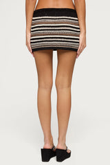Britta Striped Knit Mini Skirt