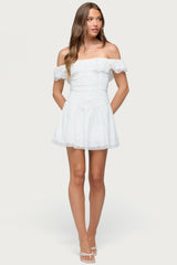 Darah Lacey Off Shoulder Mini Dress