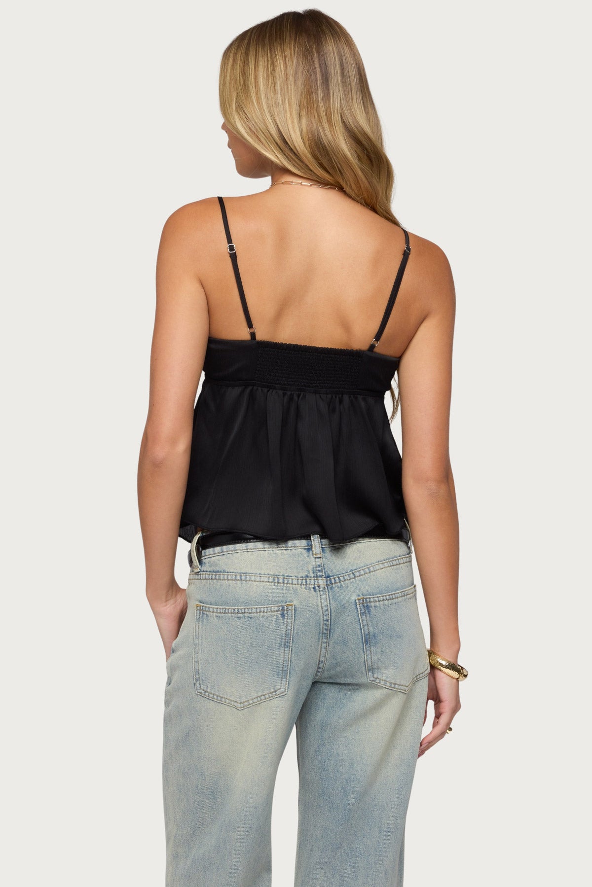 Liby Spilt Front Babydoll Top
